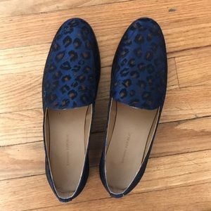 Banana Republic Blue Leopard Print Loafers (EUC)